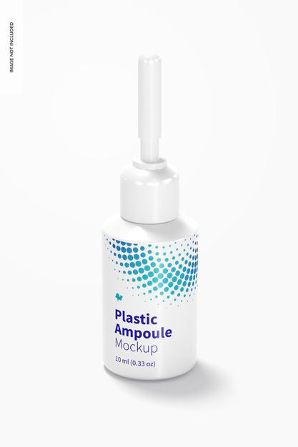 10 Ml Plastic Ampoule Mockup Psd