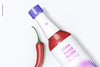 10 Oz Glass Sauce Bottle Mockup Close Up Psd