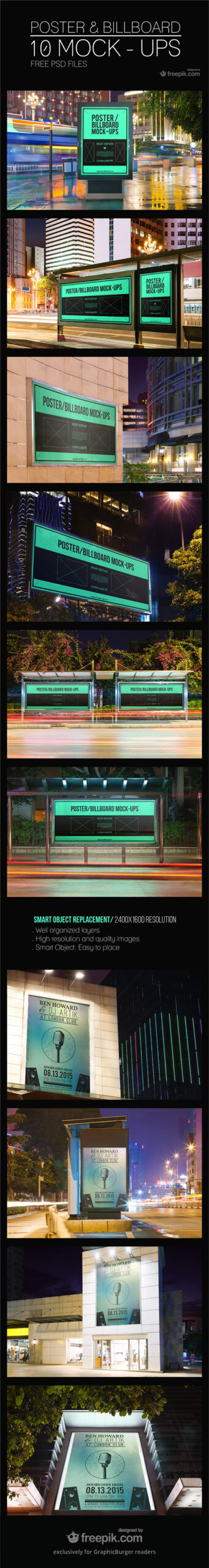 10 Urban Poster/Billboard Mockups