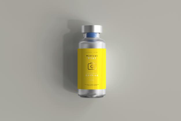10Ml Vial Bottle Mock Up Psd