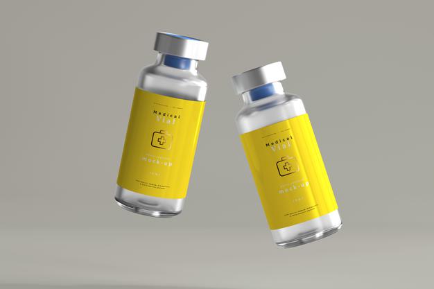 10Ml Vial Bottle Mock Up Psd