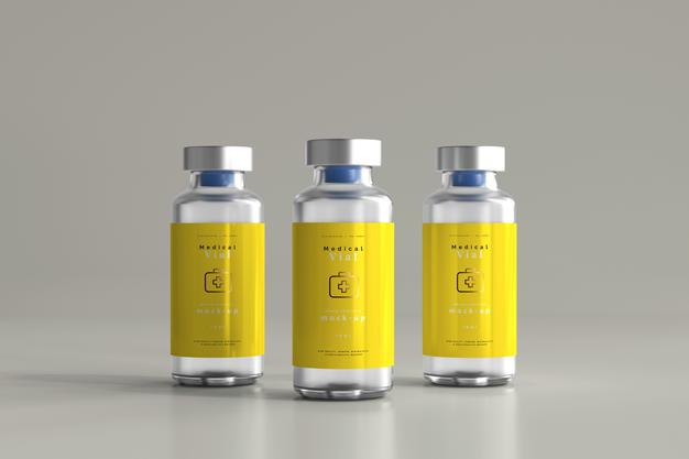 10Ml Vial Bottle Mock Up Psd