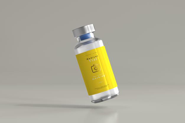 10Ml Vial Bottle Mock Up Psd
