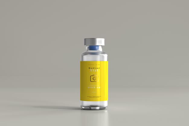 10Ml Vial Bottle Mock Up Psd