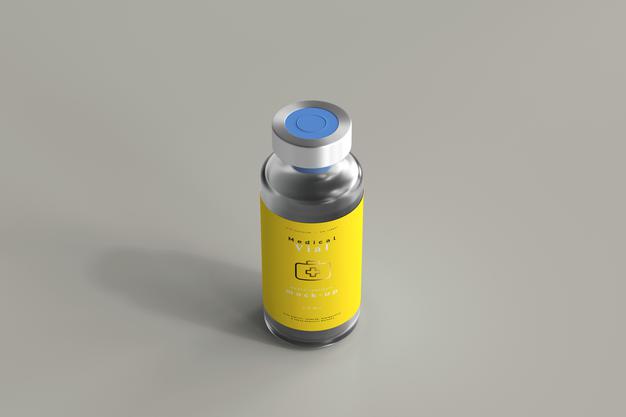 10Ml Vial Bottle Mock Up Psd