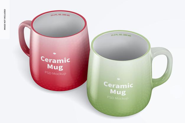 12.2 Oz Ceramic Mug Mockup Psd
