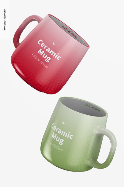 12.2 Oz Ceramic Mug Mockup Psd