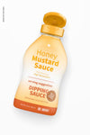 12 Oz Honey Mustard Sauce Bottle Mockup Psd