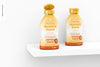 12 Oz Honey Mustard Sauce Bottles Mockup Psd