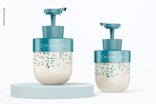 13 Oz Cream Jars Mockup Psd