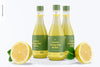 14.5 Oz Lemon Vinaigrette Bottles Mockup Psd