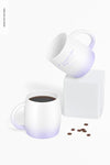 14 Oz Ceramic Coffee Mugs Mockup Psd