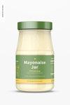 14 Oz Mayonnaise Jar Mockup, Front View Psd