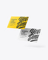 Two Paper Textured Business Cards Mockup PSD