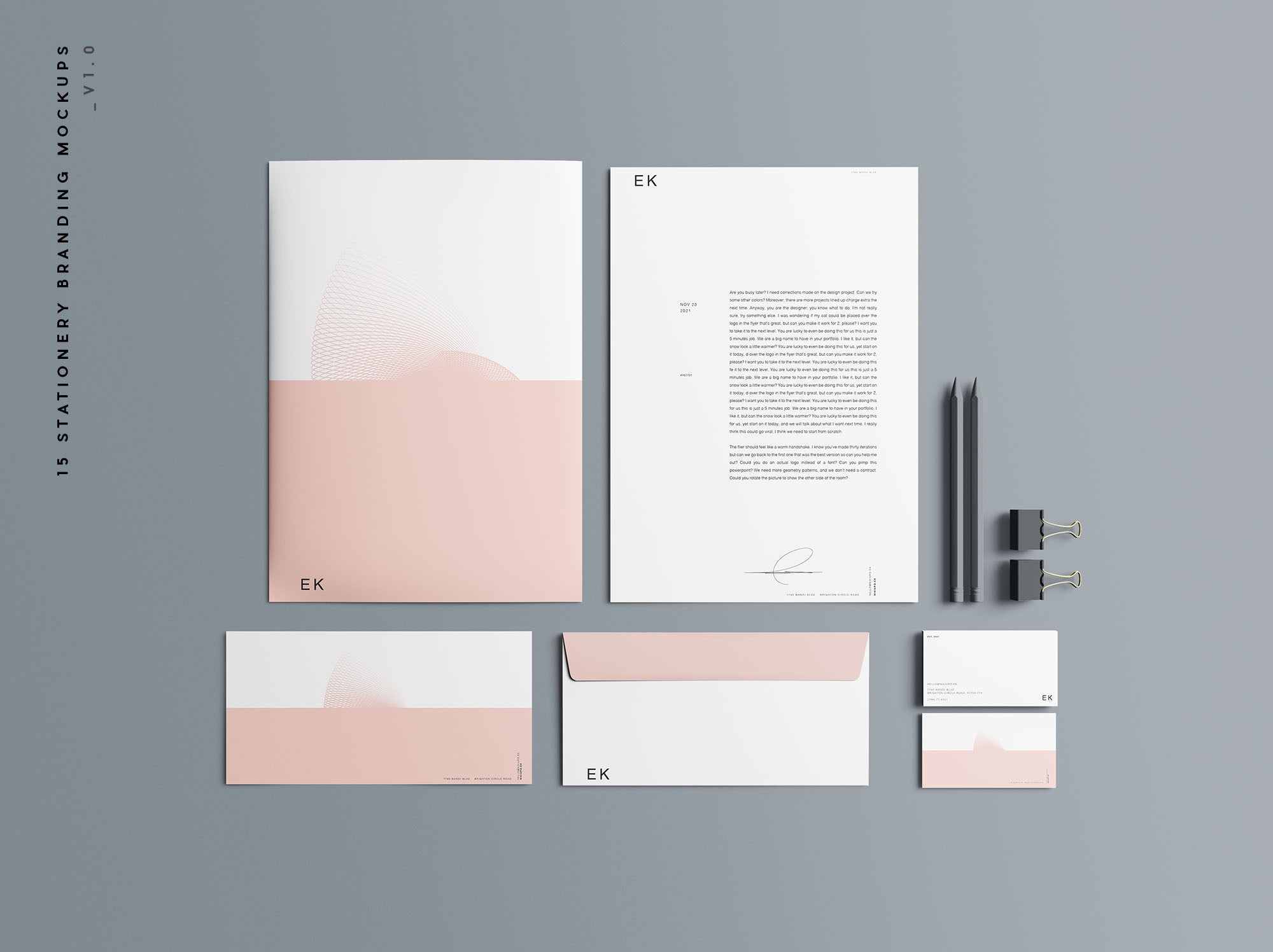 15 Stationery Branding Mockups