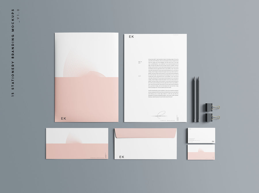 15 Stationery Branding Mockups