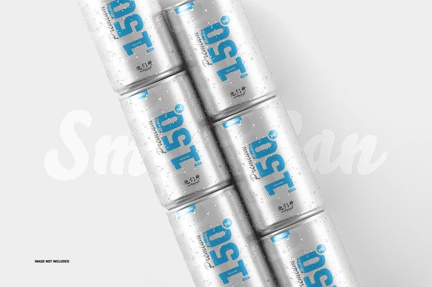 150Ml Soda Cans Mockup Psd