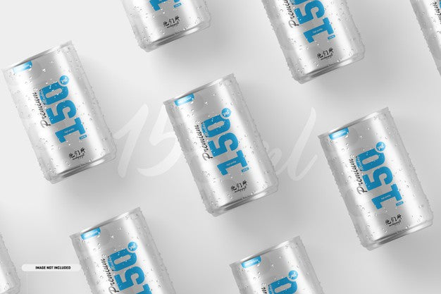 150Ml Soda Cans Mockup Psd