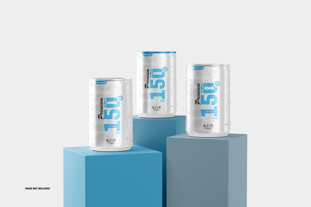 150Ml Soda Cans Mockup Psd