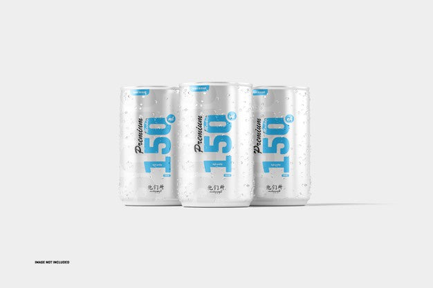 150Ml Soda Cans Mockup Psd