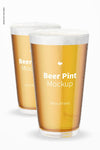 16 Oz Beer Pints Mockup Psd