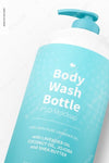 16 Oz Body Wash Bottle Mockup, Close Up Psd