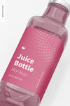 16 Oz Glass Juice Bottle Mockup, Close Up Psd