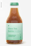 16 Oz Glass Tea Bottle Mockup Psd