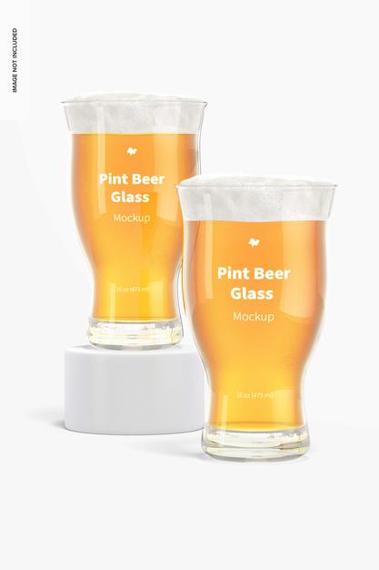 Free Beer Glass Mockup by Country4k on Dribbble