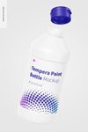 16 Oz Tempera Paint Bottle Mockup, Floating Psd