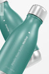 17 Oz Metallic Water Bottle Mockup, Close Up Psd