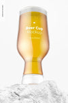 18 Oz Glass Beer Cup Mockup Psd