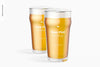 19 Oz Beer Nonic Pints Glass Mockup Psd