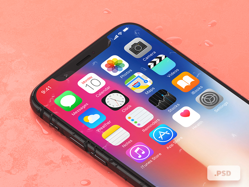 Isometric and Super-Realistic iPhone X Mockup