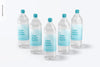 1L Clear Water Bottle Set Mockup Psd