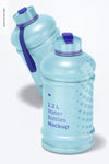 2.2 L Water Bottles Mockup Psd