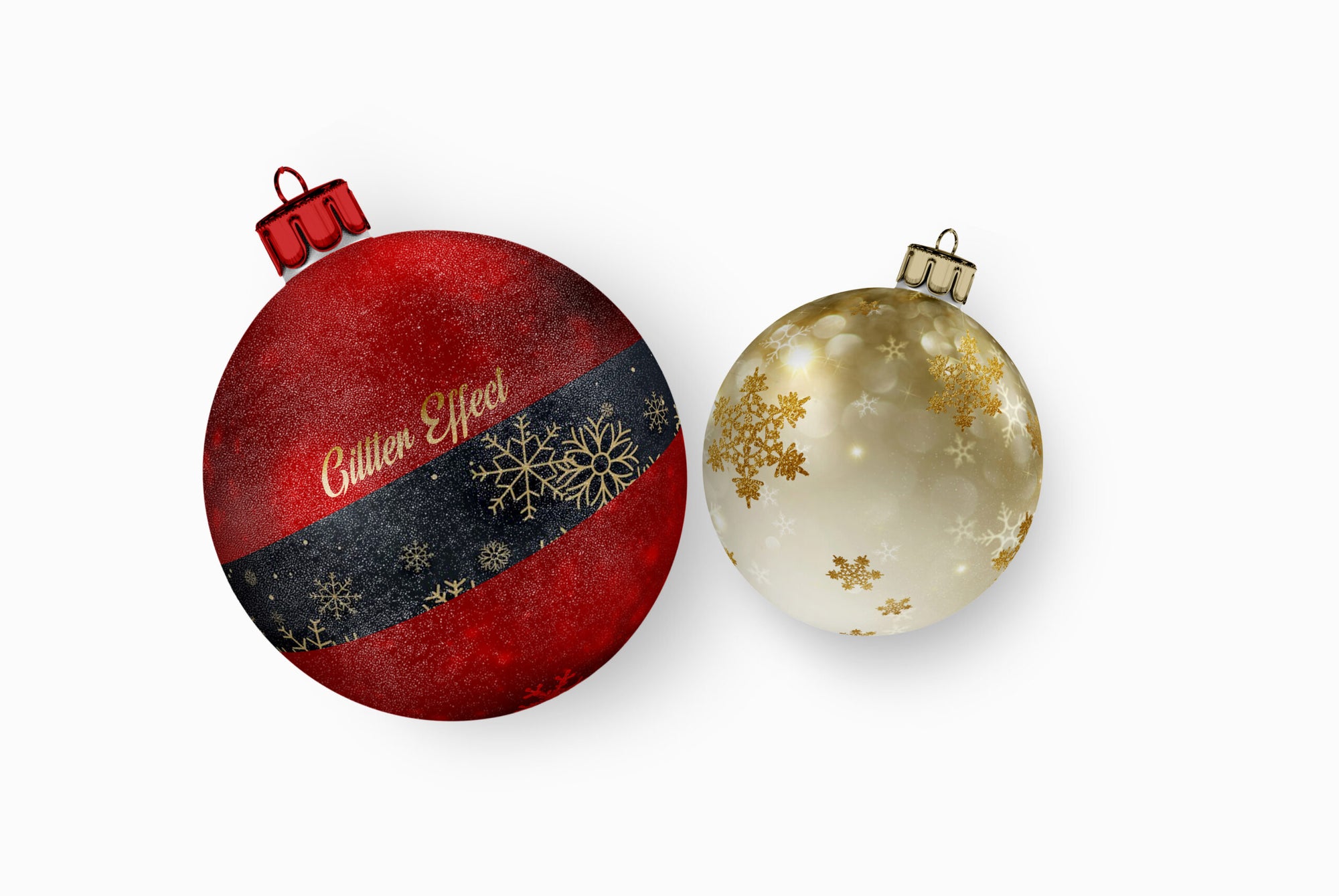 2 Christmas Ball Mockup