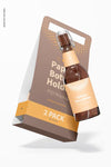 2 Pack Paper Bottle Holder Mockup Psd