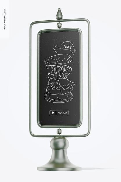 2 Sided Chalkboard On Stand Mockup Psd