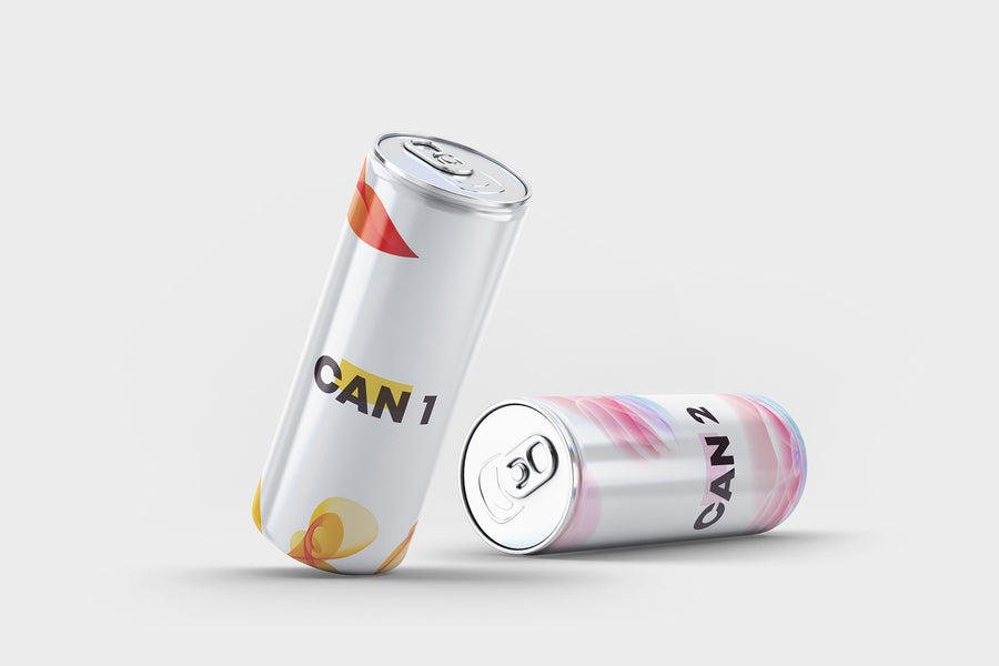 2 Soda Can Mockup
