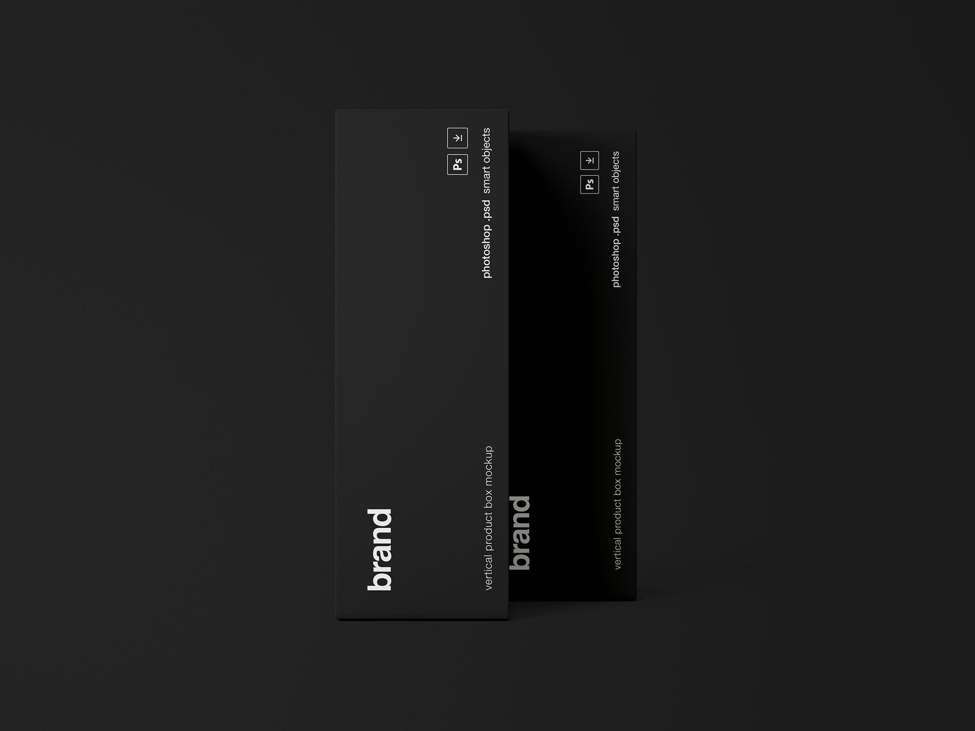 2 Vertical Product Boxes Mockup
