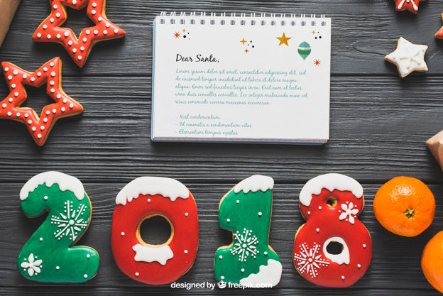 2018 Mockup With Notepad Psd