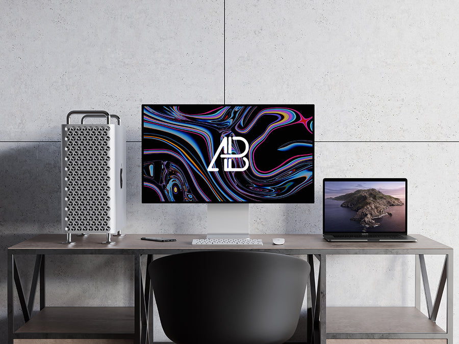 2019 Mac Pro And Macbook Pro Mockup