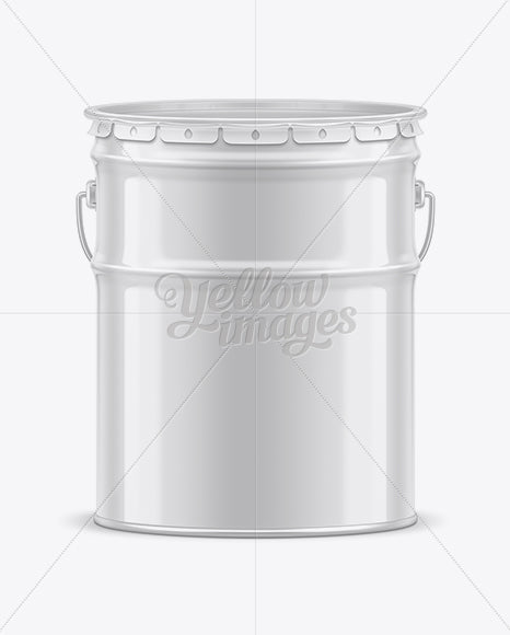 20L Tin Paint Bucket Mockup For