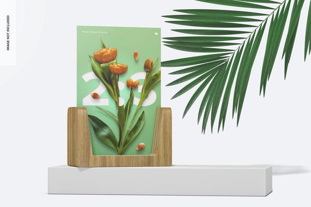 2:3 Photo Frame Mockup, Perspective Psd