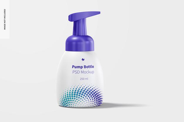 250 Ml Foamer Pump Bottle Mockup Psd