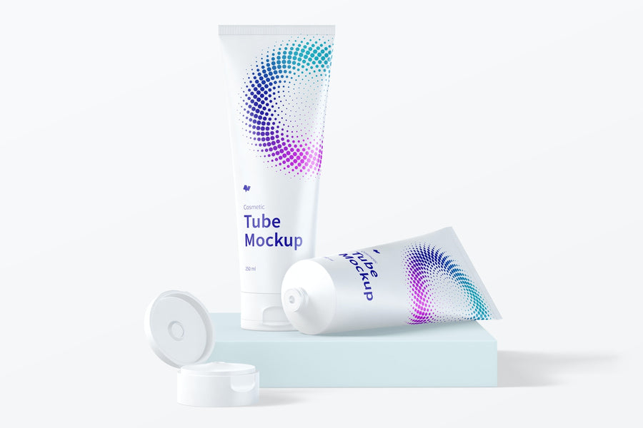 250Ml Cosmetic Tubes Mockup