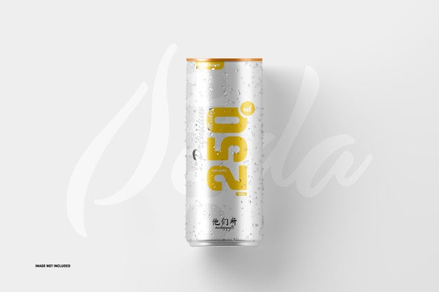 250Ml Soda Can Mockup Psd