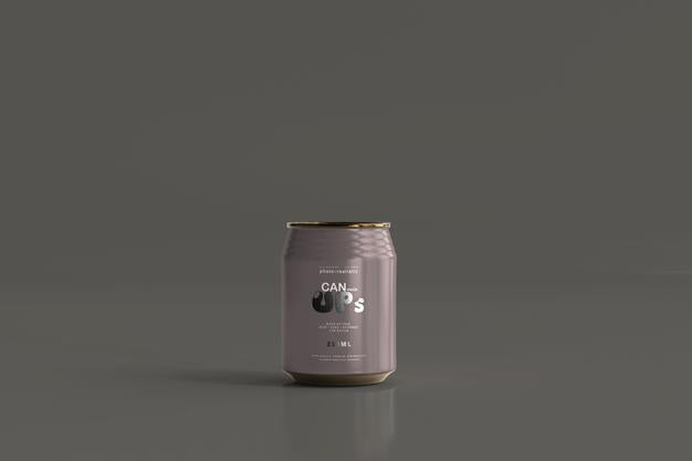 250Ml Stubby Soda Can Mockup Psd