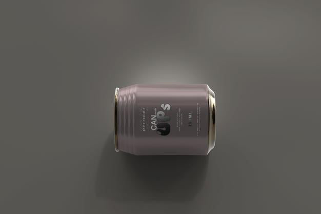 250Ml Stubby Soda Can Mockup Psd